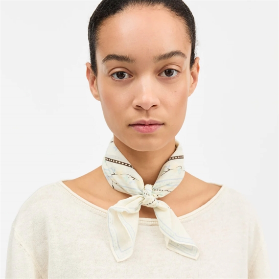 Skall Studio Skall Floral Tørklæde 55x55 cm, Off White